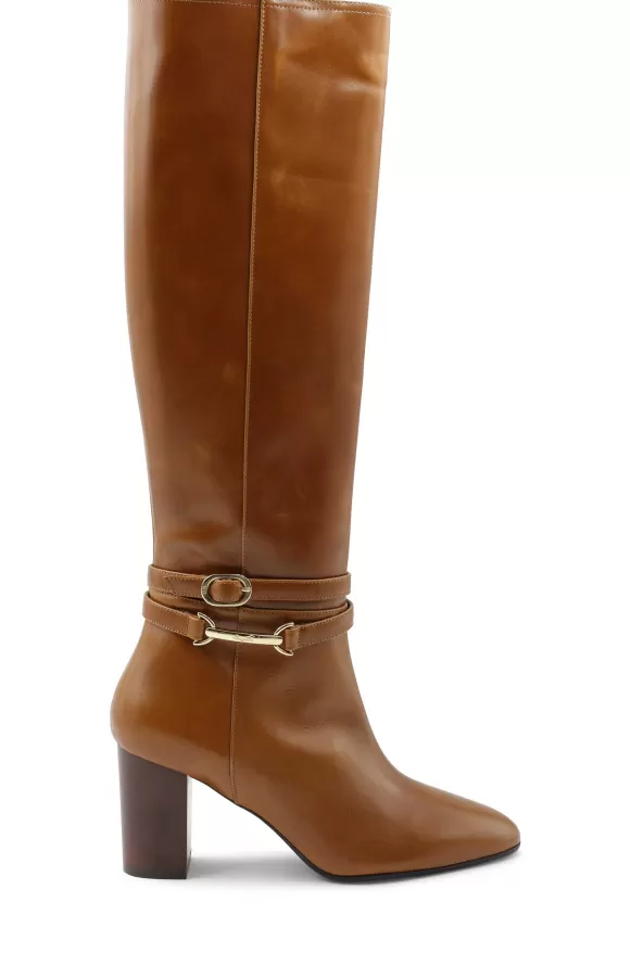 Adriana Knee High Block Heel Leather Boot^Bruno Magli Shop