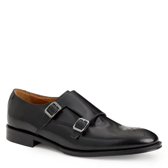 Alfeo Double Monk Strap-Black^Bruno Magli New