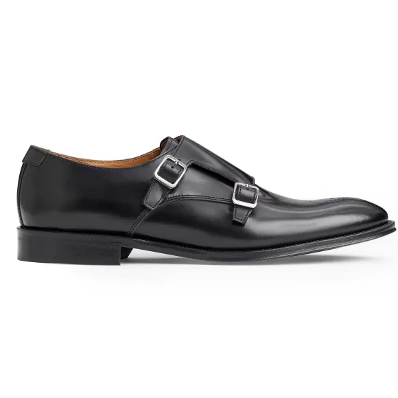 Alfeo Double Monk Strap-Black^Bruno Magli Clearance