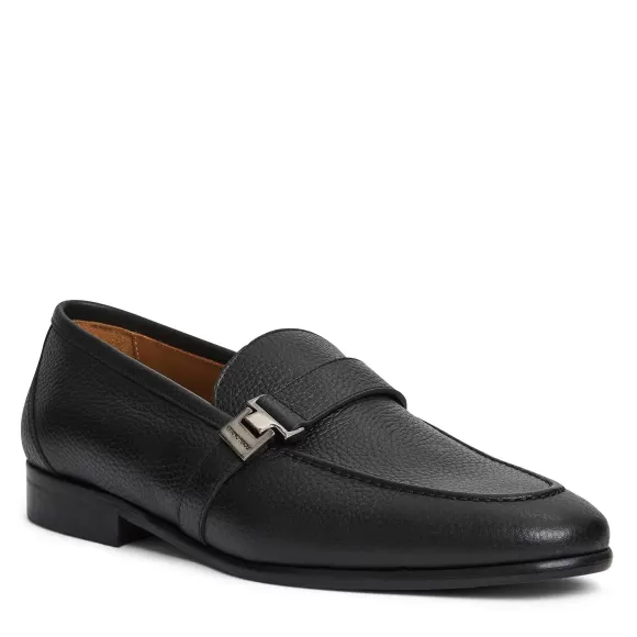 Arlo Slip On Side Bit Loafer Black Leather^Bruno Magli Fashion