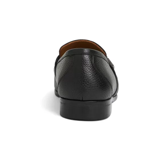 Arlo Slip On Side Bit Loafer Black Leather^Bruno Magli New