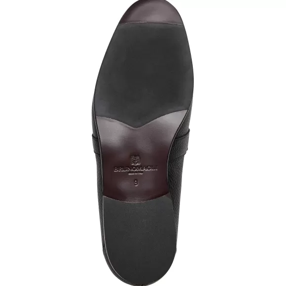 Arlo Slip On Side Bit Loafer Black Leather^Bruno Magli New