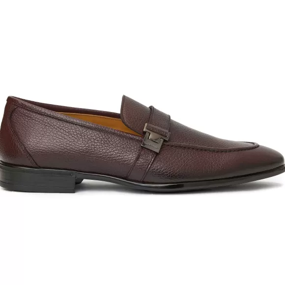 Arlo Slip On Side Bit Loafer Brown Leather^Bruno Magli New