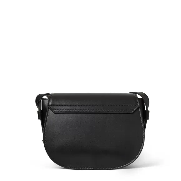 Camilla Equestrian Inspired Handbag Black Nappa Leather^Bruno Magli Flash Sale