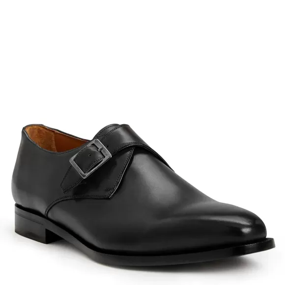 Collezione Vilante Leather Single Strap Monk Loafer-Black^Bruno Magli Online