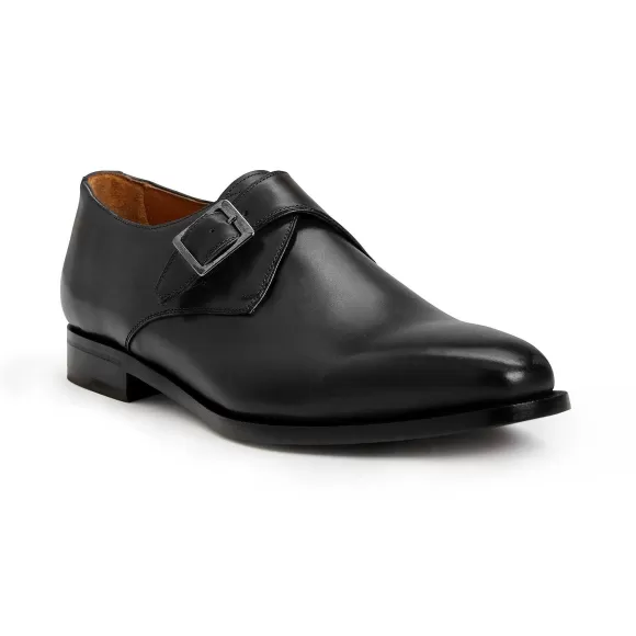 Collezione Vilante Leather Single Strap Monk Loafer-Black^Bruno Magli Online