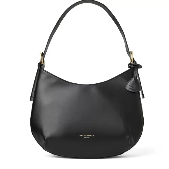 Cora Hobo Handbag Black Nappa Leather^Bruno Magli Cheap