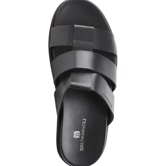 Empoli Leather Slide Sandal^Bruno Magli Shop