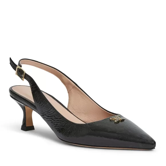 Fiona Slingback Pump Black Crinkle Patent^Bruno Magli Best