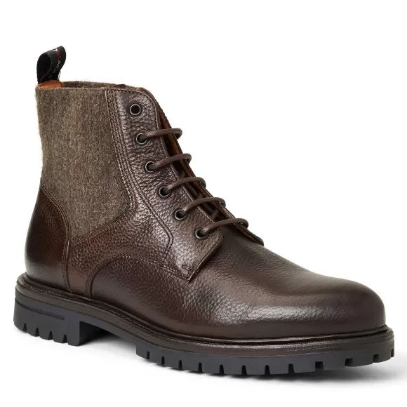 Hunter Contemporary Lace Up Stretch Boot- Dark Brown^Bruno Magli New