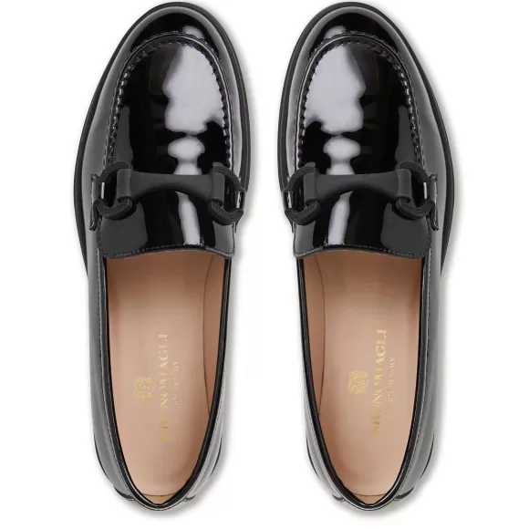 Manila Modern Patent Loafer- Black Patent^Bruno Magli Shop