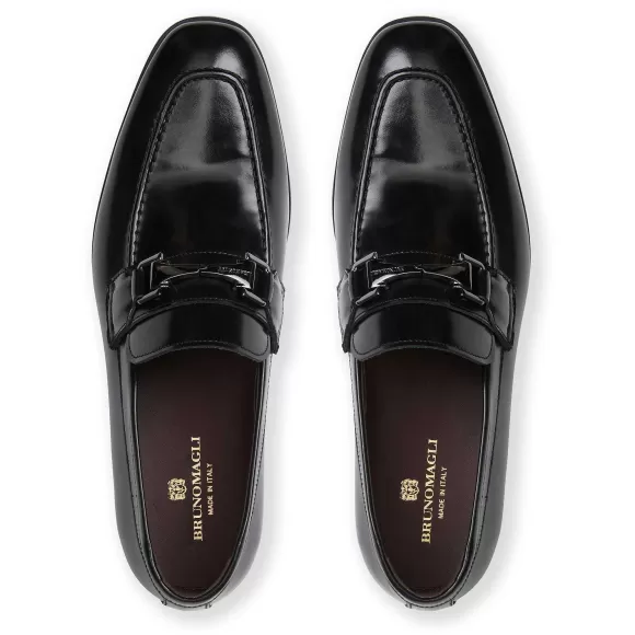 Saffo Slip On Black Bit Loafer Black Leather^Bruno Magli Clearance