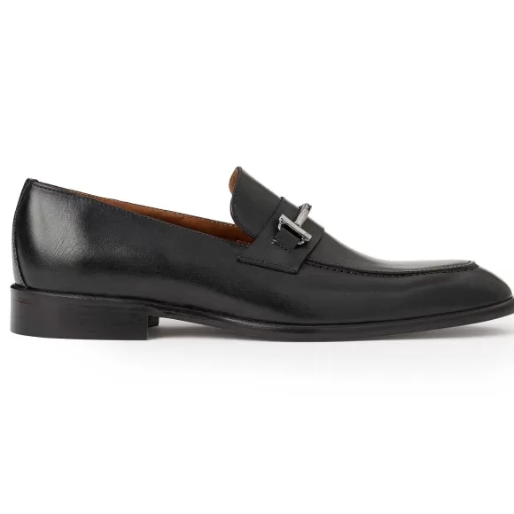 Sante Double Gore Classic Bit Leather Loafer-Black^Bruno Magli Discount