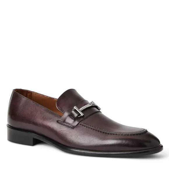 Sante Double Gore Classic Bit Leather Loafer-Bordeaux^Bruno Magli Clearance