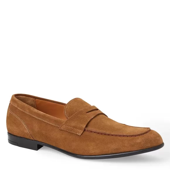 Silas Suede Loafer - Cognac^Bruno Magli Best Sale