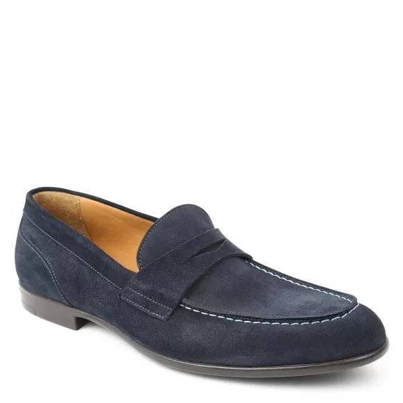 Silas Suede Loafer - Navy^Bruno Magli Fashion