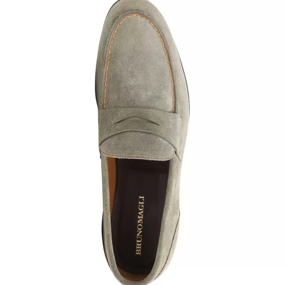 Silas Suede Loafer - Taupe^Bruno Magli Clearance