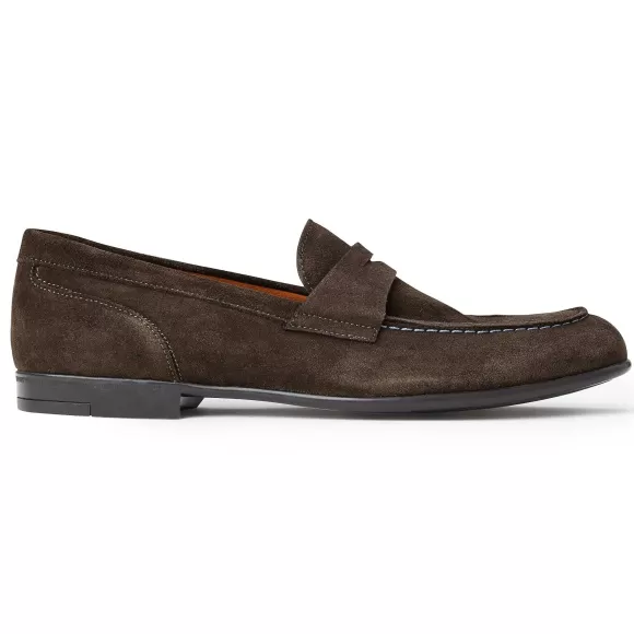 Silas Suede Loafer-Dark Brown^Bruno Magli Clearance