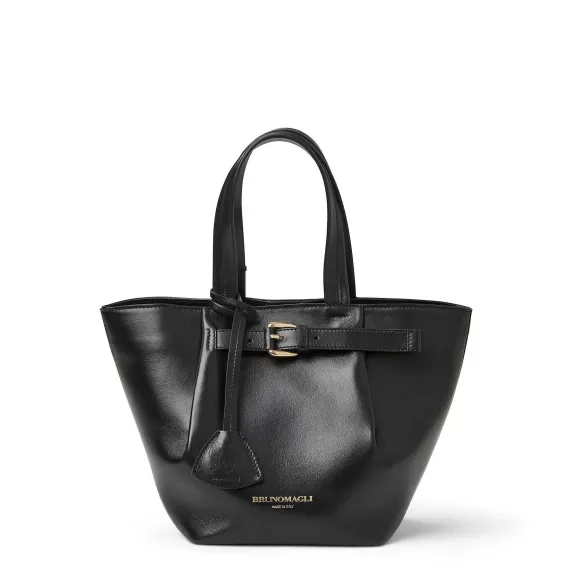 Tessa Mini Tote Black Calf^Bruno Magli Fashion