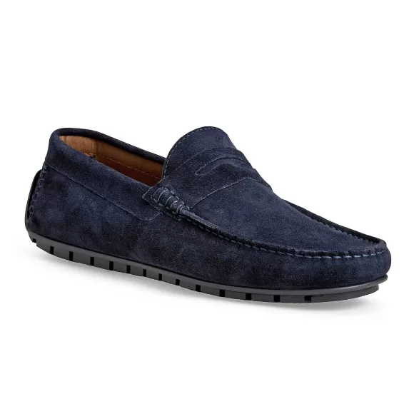 Xane Casual Suede Slip-On Driving Moccasin-Navy^Bruno Magli Sale