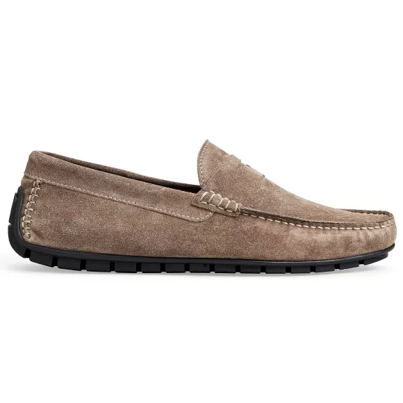 Xane Casual Suede Slip-On Driving Moccasin-Taupe^Bruno Magli Online